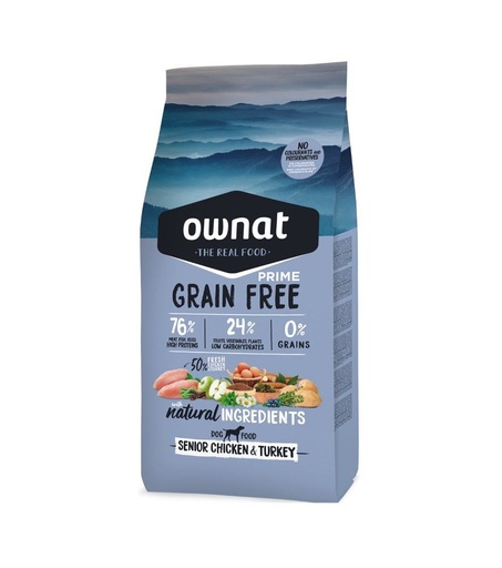 [55111-001] GF Prime Senior Chicken & Turkey pour chien (12 kg) - OWNAT