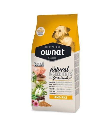[55126-001] Classic Lamb & Rice pour chien (20 kg) - OWNAT