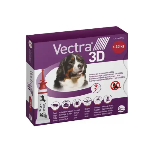 [55137] VECTRA 3D S/O Chien >40 kg (3 pipettes) - Ceva