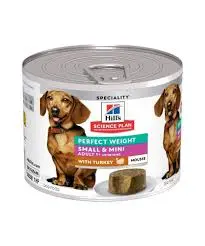 [55147] Boite Perfect Weight Small & Mini à la Dinde en mousse - Hill's Science Plan