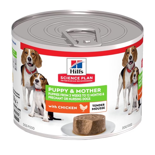 [55148] Boite pour Chiot et Chienne gestante/allaitante au poulet en mousse (200 g) - Hill's Science Plan