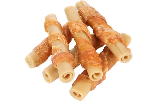 [55329] Zero Rawhide Bâtonnet avec poulet - 6 portions de 10 cm (120 g) - Flamingo