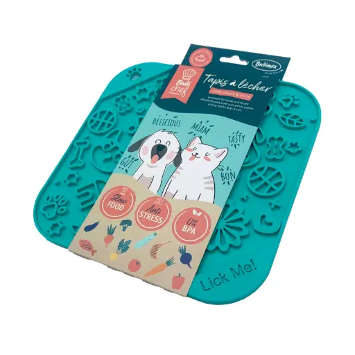 [55388] Tapis à lécher BubiChef LickMe (Bleu) - Bubimex