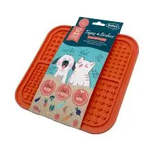 [55391] Tapis à lécher BubiChef LickOne (Orange) - Bubimex
