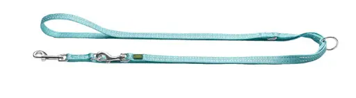 [55412-012] Laisse 3 points "Tripoli" - Bleu clair (200 x 1.5 cm) - Hunter