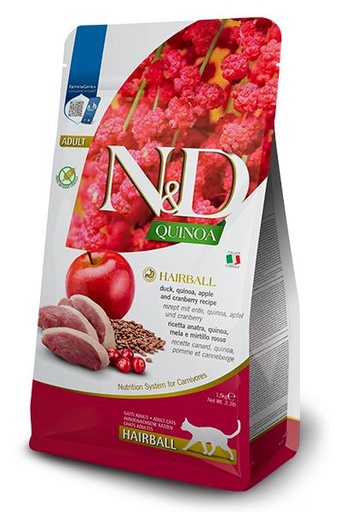 [55445] Quinoa Chat Adult Hairball (1.5 kg) - Farmina
