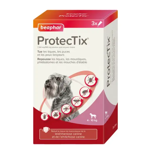 [55464] ProtexTix Chien 4 à 10 kg (3 pipettes 1 ml) - Beaphar