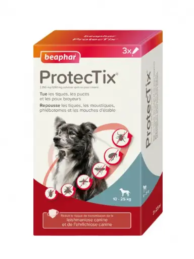 [55465] ProtexTix Chien 10 à 25 kg (3 pipettes 2.5 ml) - Beaphar