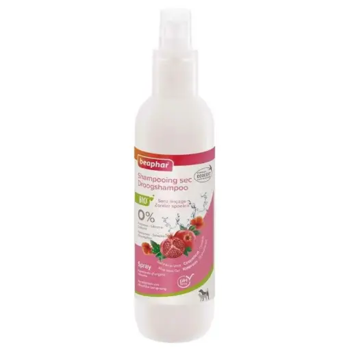 [55477] Shampooing sec Bio, spray sans rinçage - extraits naturels de coquelicot & de grenade (200 ml) - Beaphar