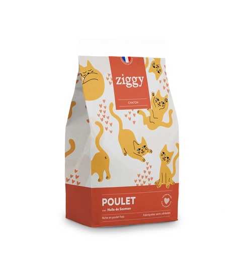 [55531-002] Croquettes Chaton - Poulet (1 kg) - Ziggy