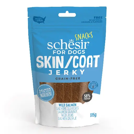 [55583] Snack Skin & Coat Jerky Saumon (115 g) - Schesir