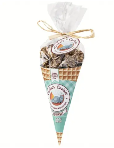 [55652] Cornet de friandises Poulet/Thon (50 g) - Cooka's Cookies