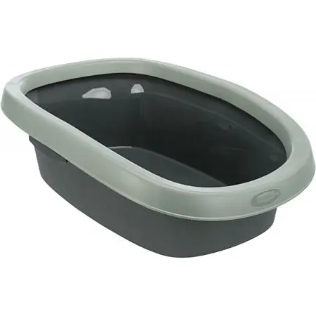 [55708-001] Bac à litière Carlo avec rebord Anthracite/Gris-Vert (Taille 2) - Trixie