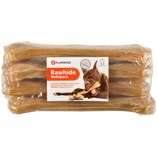 [5572] *Lot de 4* Os à mâcher 100% peau de Buffle - 25 cm