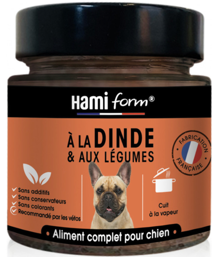 [55736] Cuisiné Chien adulte à la Dinde et aux légumes (250 g) - Hamiform