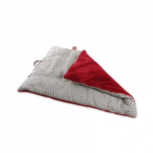 [55758] Plaid "Avenue Montaigne" 100 cm rouge - Martin Sellier