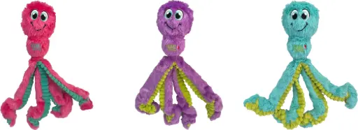 [55818-001] Jouet Chien Wubba Octopus (coloris et formes aléatoires) (L) - Kong
