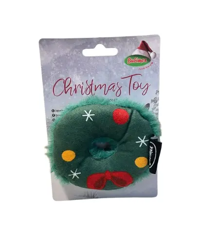 [55865] Xmas Peluche Donut (diamètre 9 cm) - Bubimex