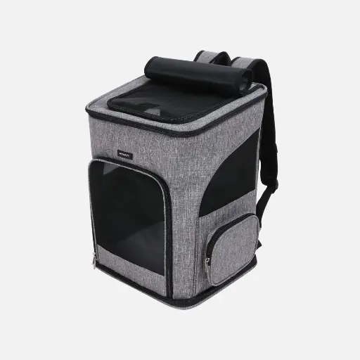 [56081] Sac à dos pour chat Bungalow gris - Wouapy