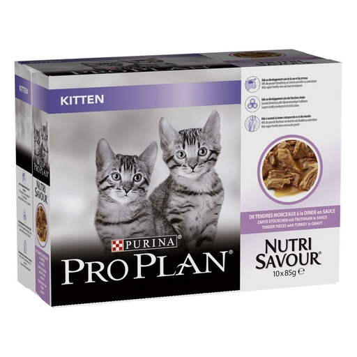 [6011_22026] Nutrisavour "Junior" à la dinde en sauce (10 sachets 85 g) - Pro Plan