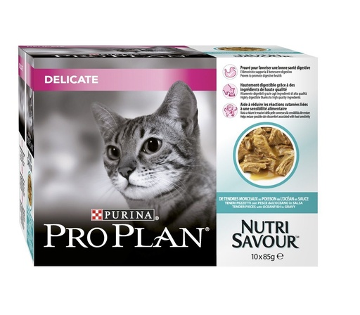 [6036] Nutrisavour "Delicate" riche en poisson (10 sachets 85 g) - Pro Plan