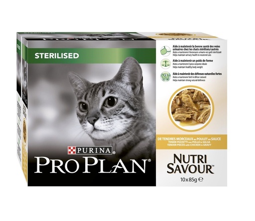 [6037] Nutrisavour "Sterilised" au poulet (10 sachets 85 g) - Pro Plan
