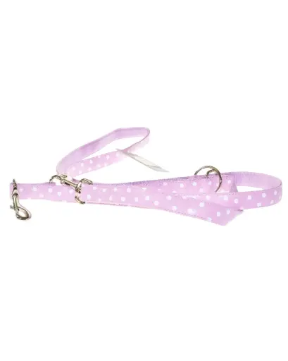 [6645_13281] Laisse Fancy Dots rose 3 positions (L) - Hunter