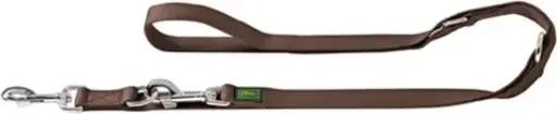 [6669_13392] Laisse d'éducation 3 points "Vario Rapid" - Marron (M) - Hunter
