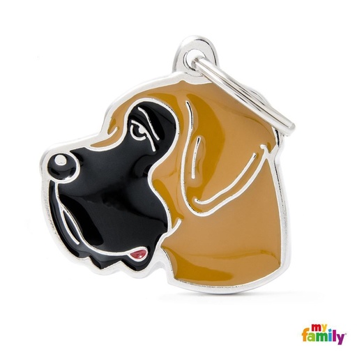 [7259] Médaille "Dogue Allemand" marron - MyFamily