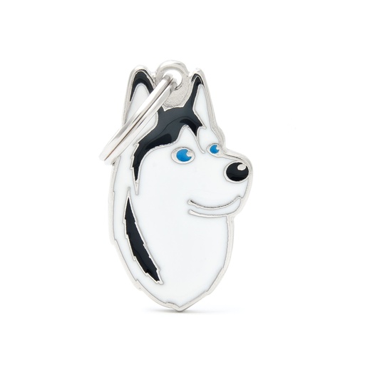 [7278] Médaille "Husky blanc et noir" - MyFamily