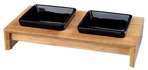 [7480_14489] Set écuelles bois et céramique (S) - Trixie