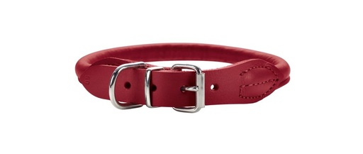 [8142_15619] Collier cuir "Round & Soft" chili (Taille 55) - Hunter