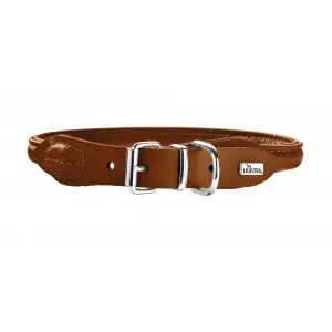 [8143_15625] Collier cuir "Round & Soft" cognac (Taille 60) - Hunter