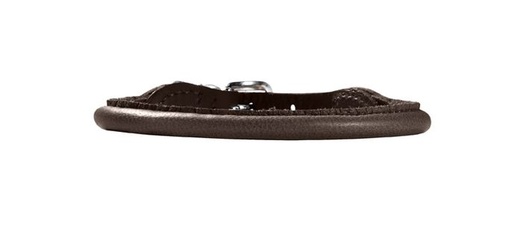 [8145_15631] Collier cuir "Round & Soft" marron foncé (Taille 40) - Hunter