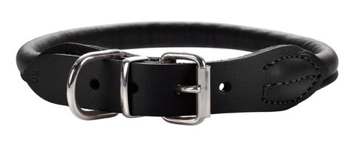 [8146_15637] Collier cuir "Round & Soft" noir (Taille 45) - Hunter