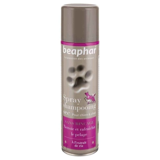 [8273] Spray shampoing sec "extrait de riz" (250 ml) - Beaphar