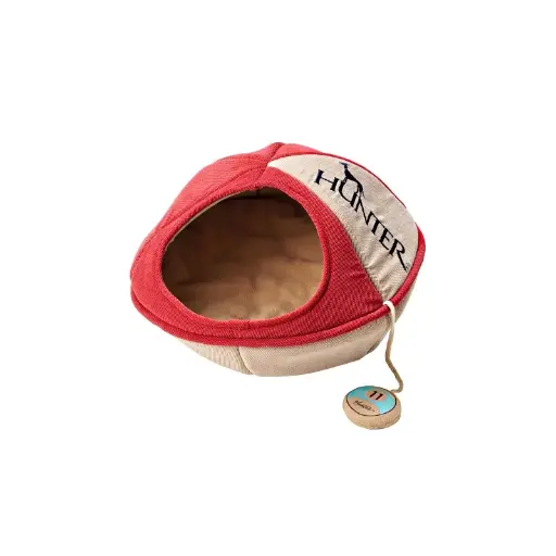 [8363_15974] Cachette pour chat Dublin rouge (M) - Hunter