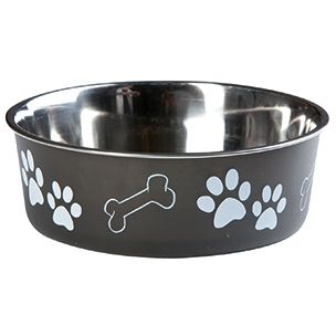 [8413_16026] Gamelle inox "Bella Kena" noire (Taille 5) - Flamingo