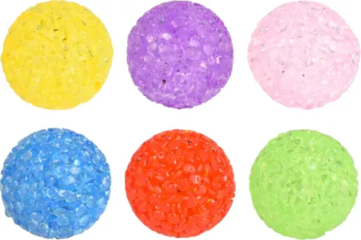 [8449] Balle "Glitter" 3.75 cm (coloris aléatoire) - Flamingo