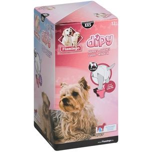 [8462_16099] Couches pour chien x12 (XXS) - Flamingo