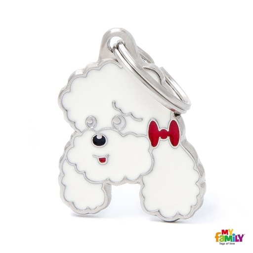 [8765] Médaille "Caniche blanc" - MyFamily
