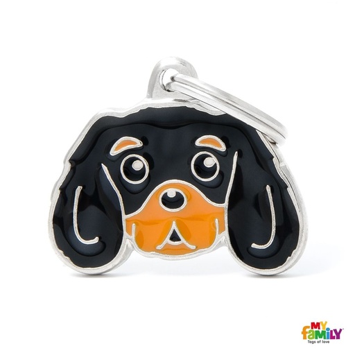 [8772] Médaille "Cavalier King marron noir" - MyFamily