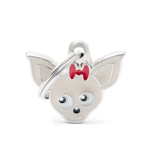 [8774] Médaille "Chihuahua crème" - MyFamily