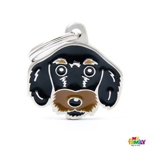 [8831] Médaille "Teckel à poils durs noir" - MyFamily