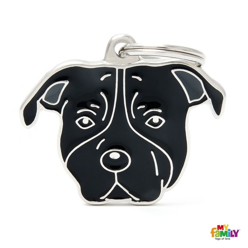 [8843] Médaille "Américain Staffordshire noir" - MyFamily