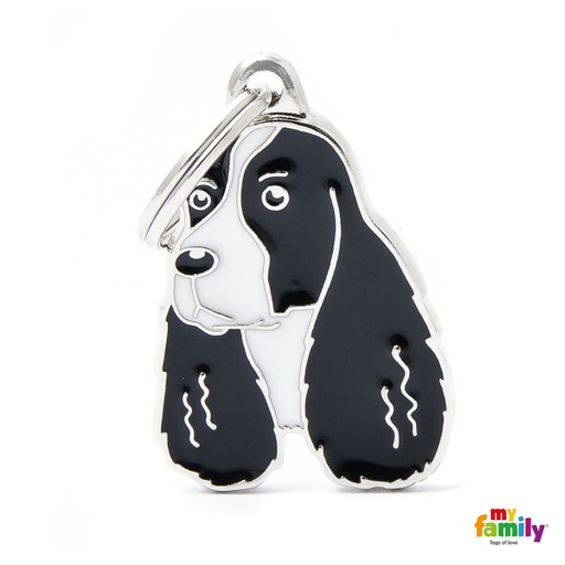 [8851] Médaille "Spinger Spaniel noir et blanc" - MyFamily