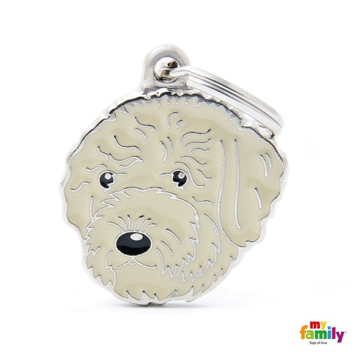 [8855] Médaille "Chien d'eau Romagnol crème" - MyFamily