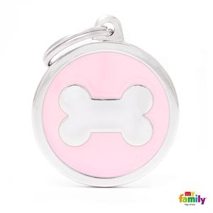 [8916] Médaille ronde OS rose - MyFamily