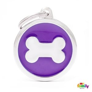 [8917] Médaille ronde Os violet - MyFamily