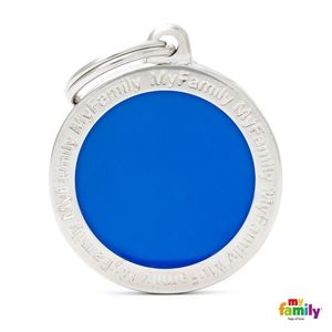 [8929] Médaille ronde bleue (L) - MyFamily